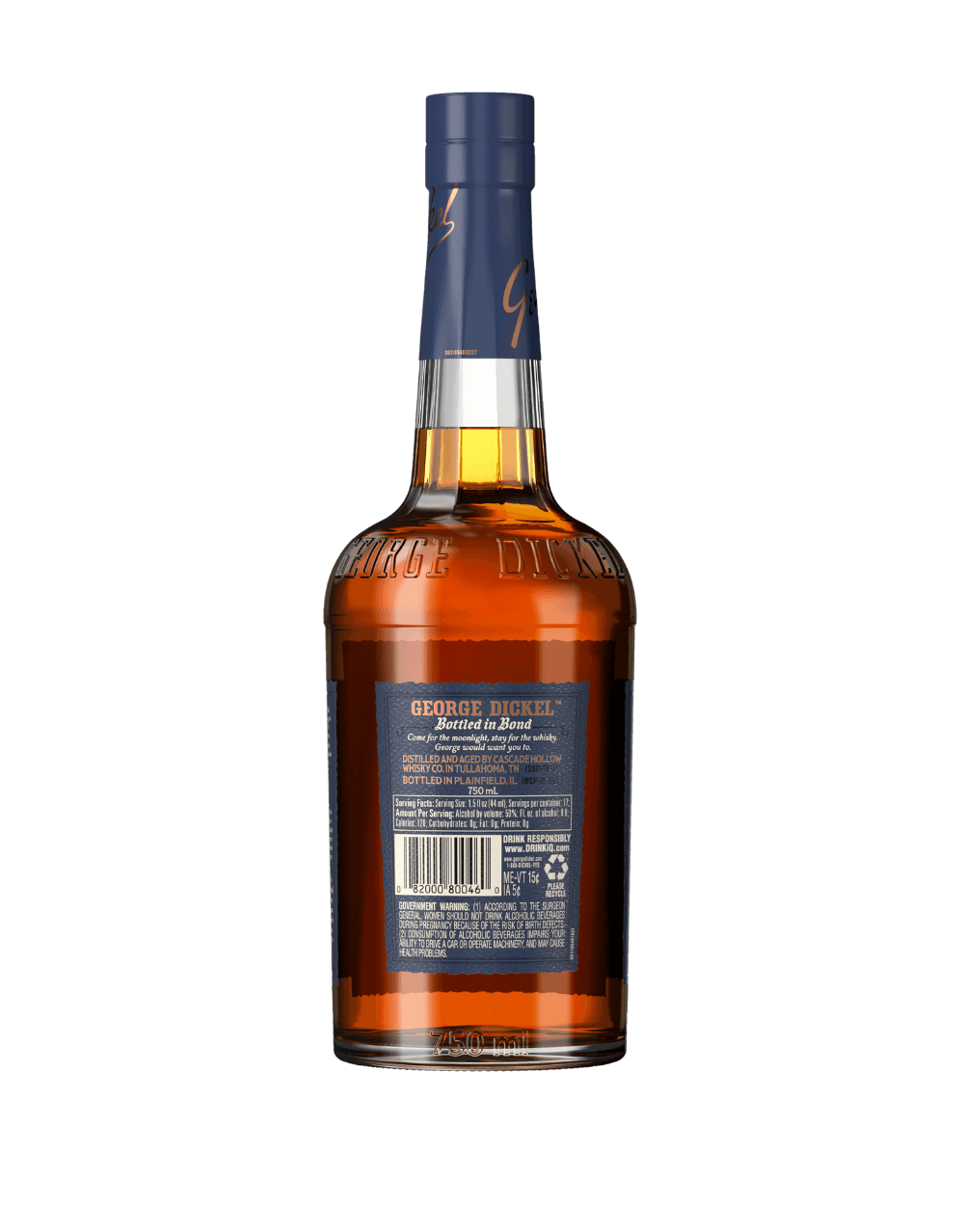 GEORGE DICKEL BOTTLED IN BOND TENNESSEE WHISKY 13 YEAR OLD - DISTILLING SEASON FALL 2008