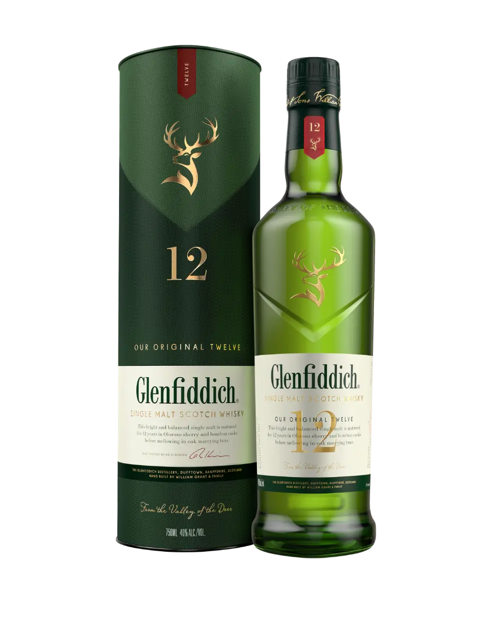 GLENFIDDICH 12 YEAR OLD SINGLE MALT SCOTCH WHISKY