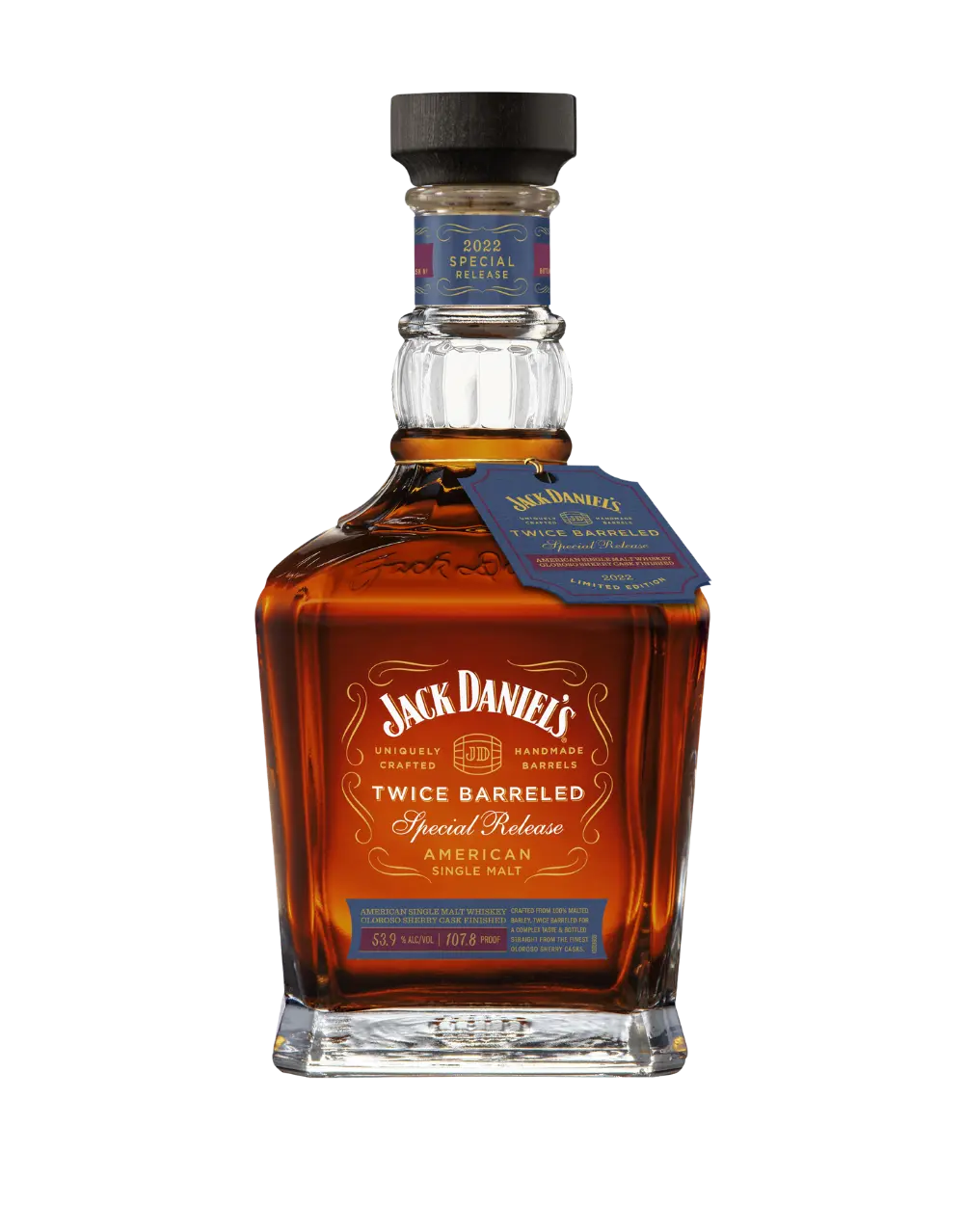 JACK DANIEL'S TWICE BARRELED 2022 SPECIAL RELEASE: AMERICAN SINGLE MALT WHISKEY FINISHED IN OLOROSO SHERRY CASKS