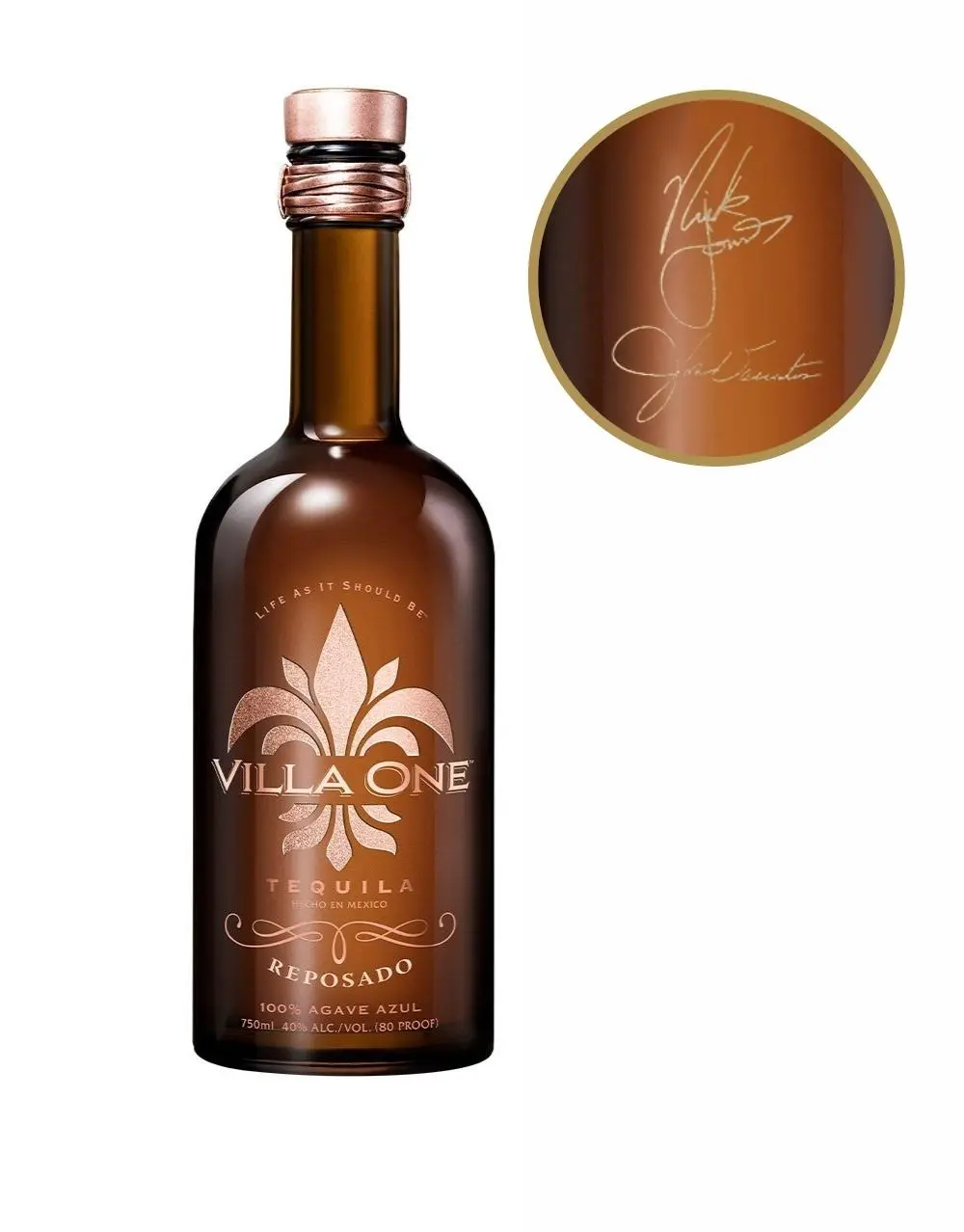VILLA ONE REPOSADO TEQUILA WITH ENGRAVED SIGNATURES