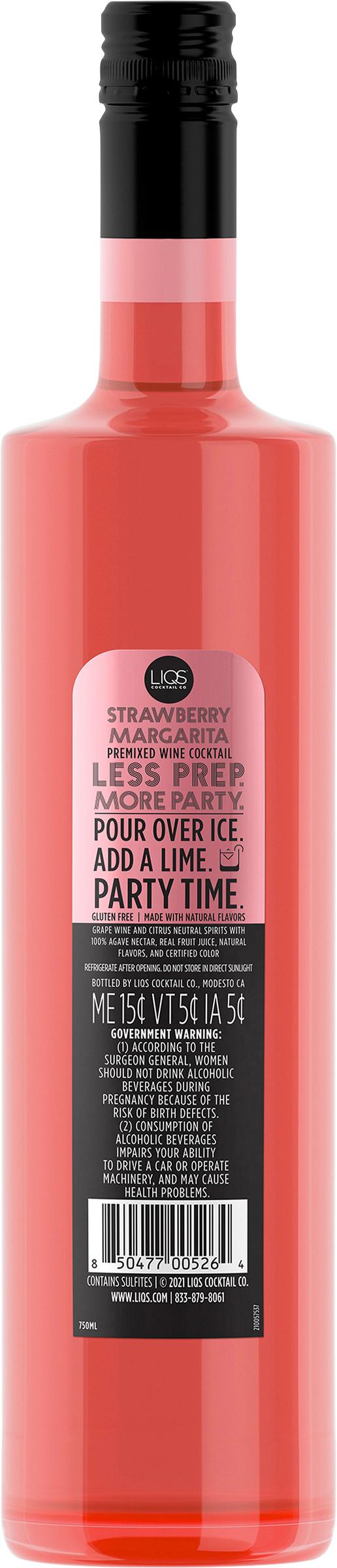 LIQS STRAWBERRY MARGARITA READY TO DRINK WINE COCKTAIL