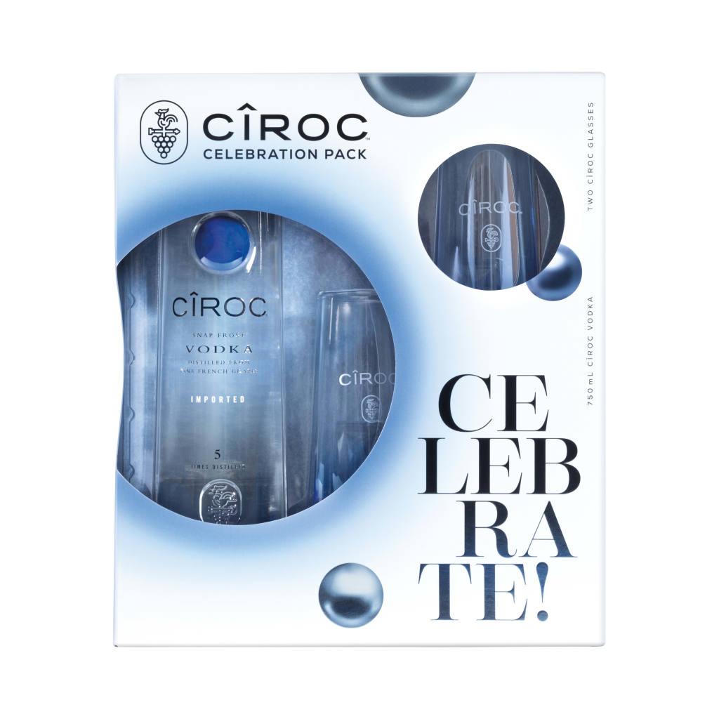 CÎROC ULTRA-PREMIUM VODKA WITH TWO CÎROC GLASSES