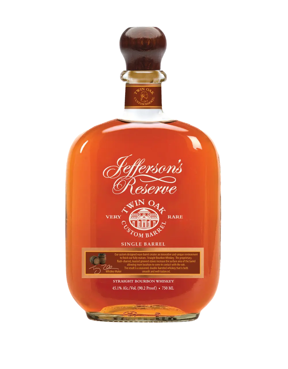 JEFFERSON'S TWIN OAK SINGLE BARREL BOURBON S1B8