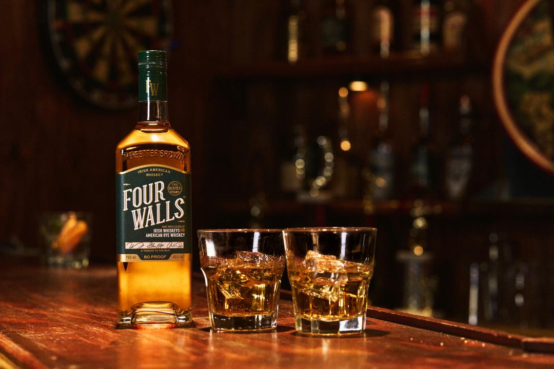 FOUR WALLS IRISH AMERICAN WHISKEY WITH ROB MCELHENNEY SIGNATURE