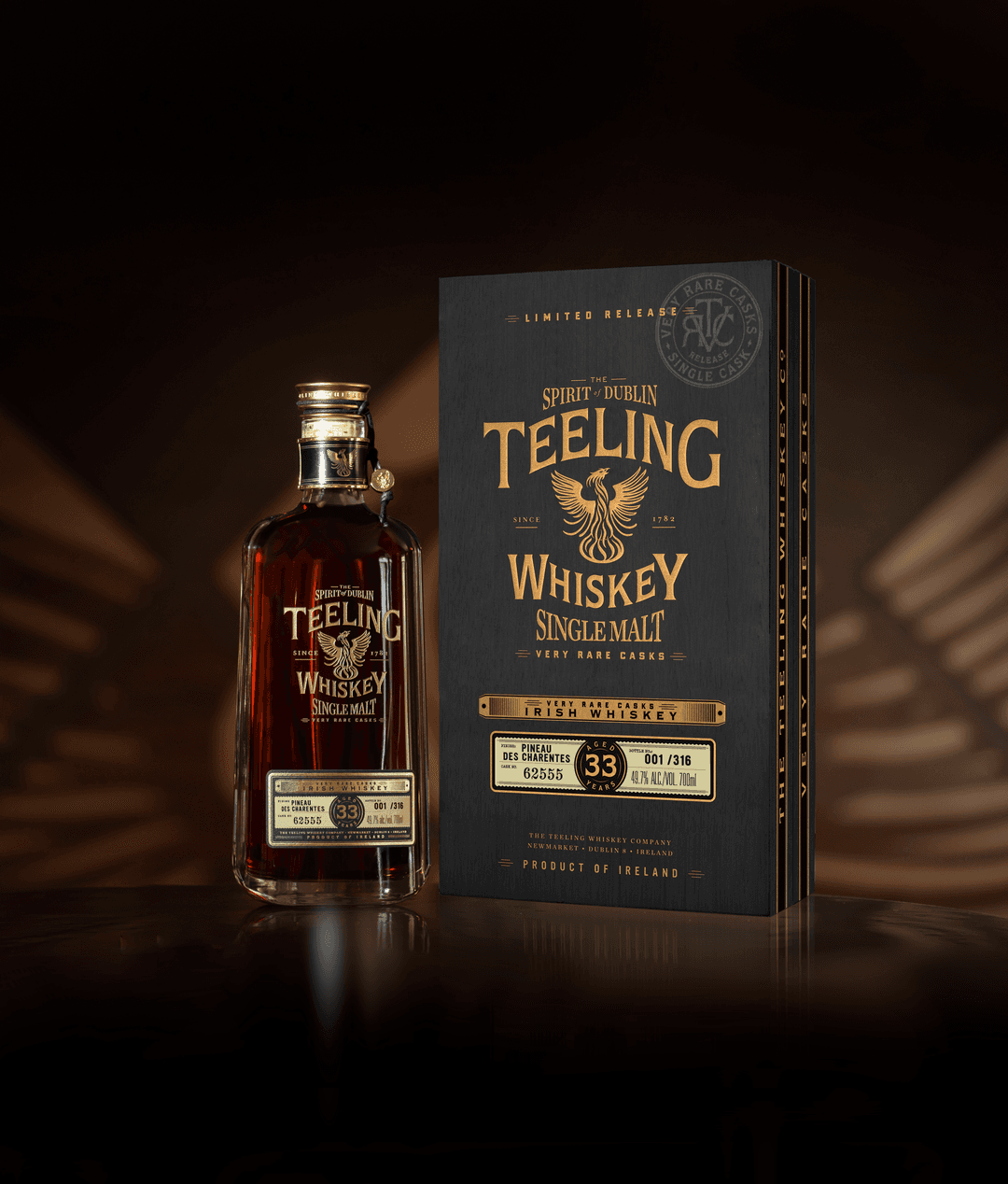 TEELING 33-YEAR-OLD SINGLE MALT IRISH WHISKEY PINEAU DES CHARENTES FINISH
