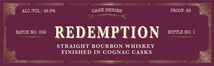 Redemption Cognac Cask Finished Straight Bourbon Whiskey, , product_attribute_image