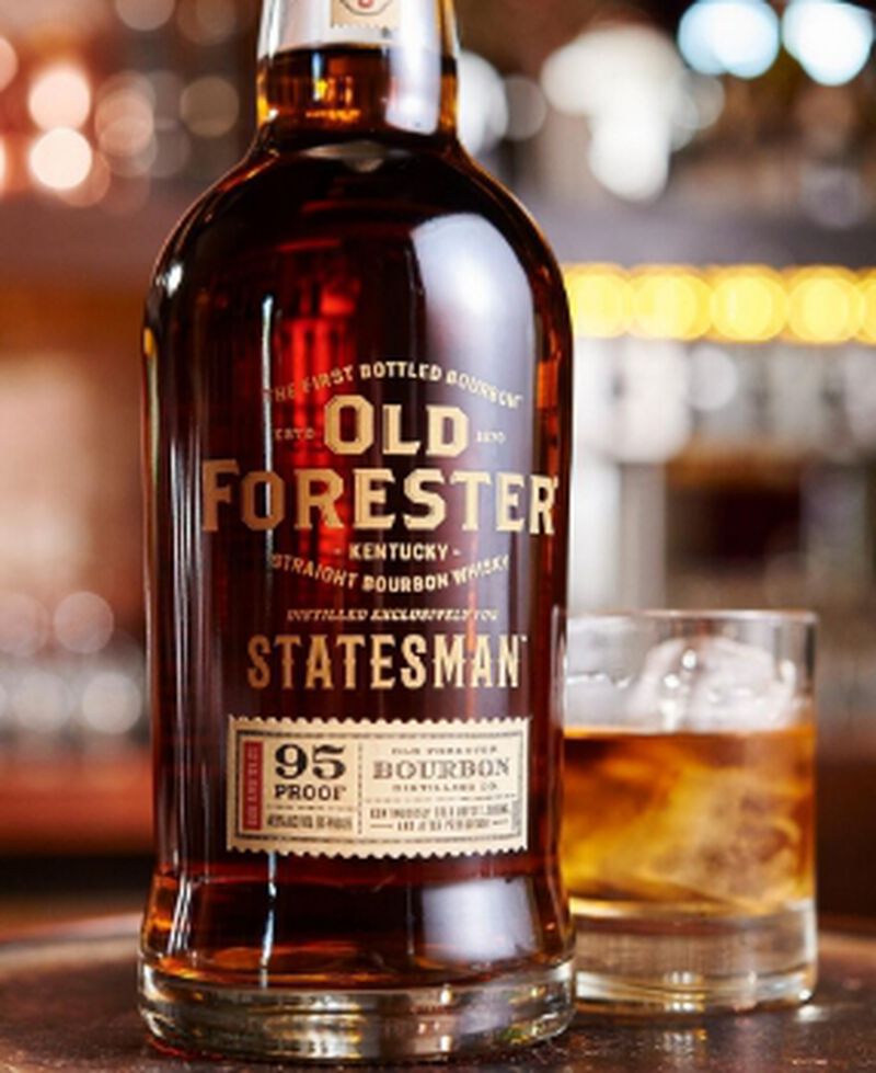 Bottle of Old Forester Statesman Bourbon Whiskey