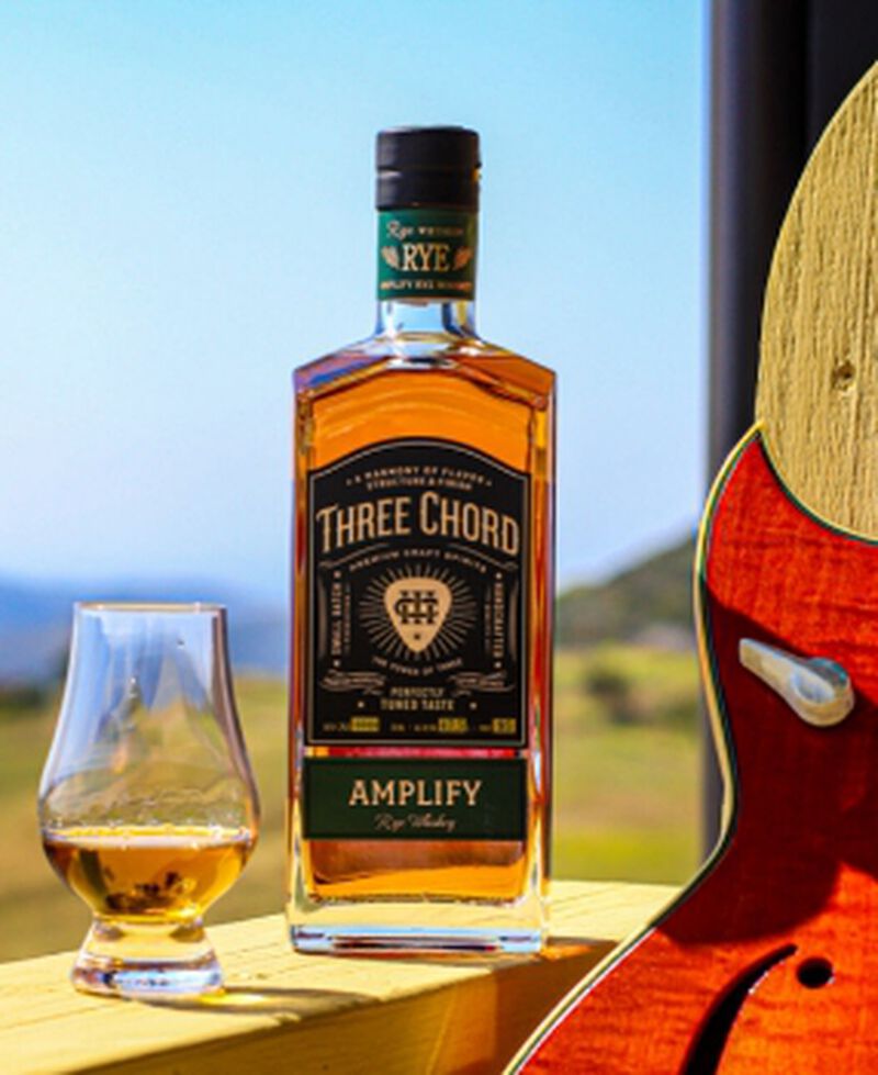 Bottle of Three Chord Bourbon