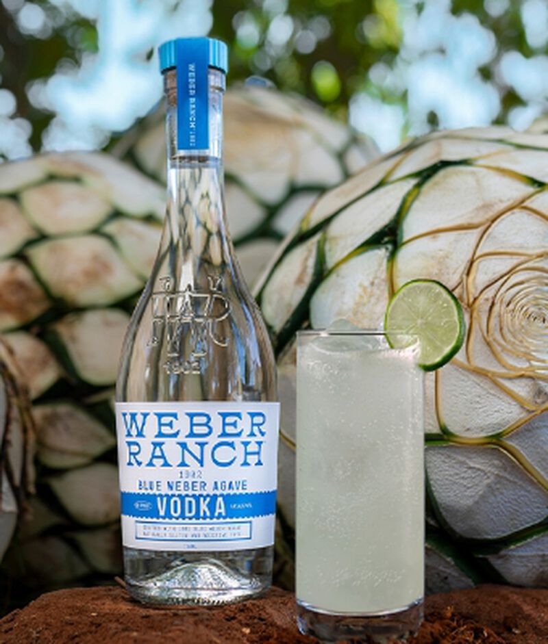 Weber Ranch Vodka with a cocktail and agave