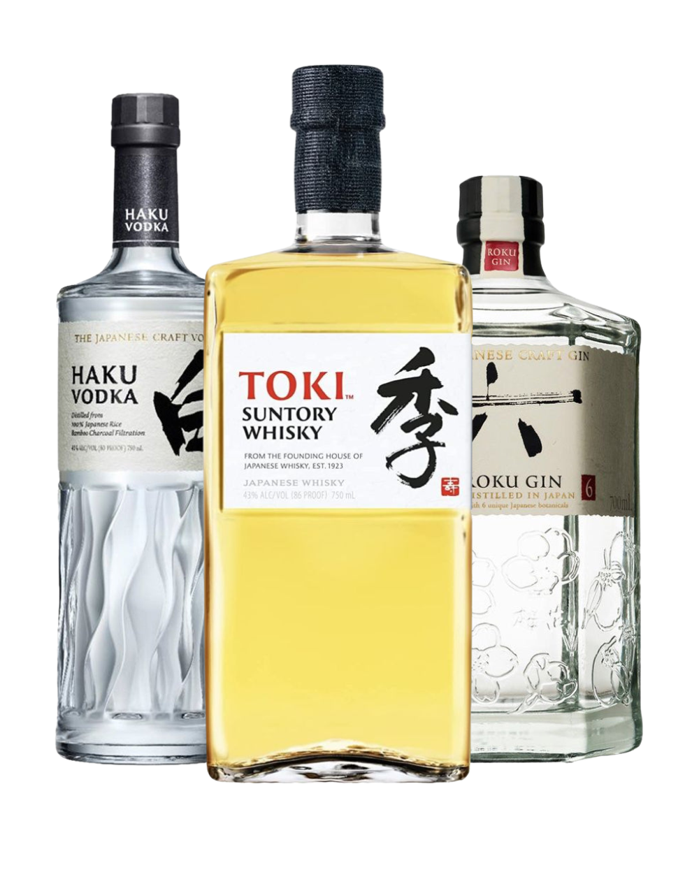 Suntory Whisky Toki with Haku Vodka and Roku Gin