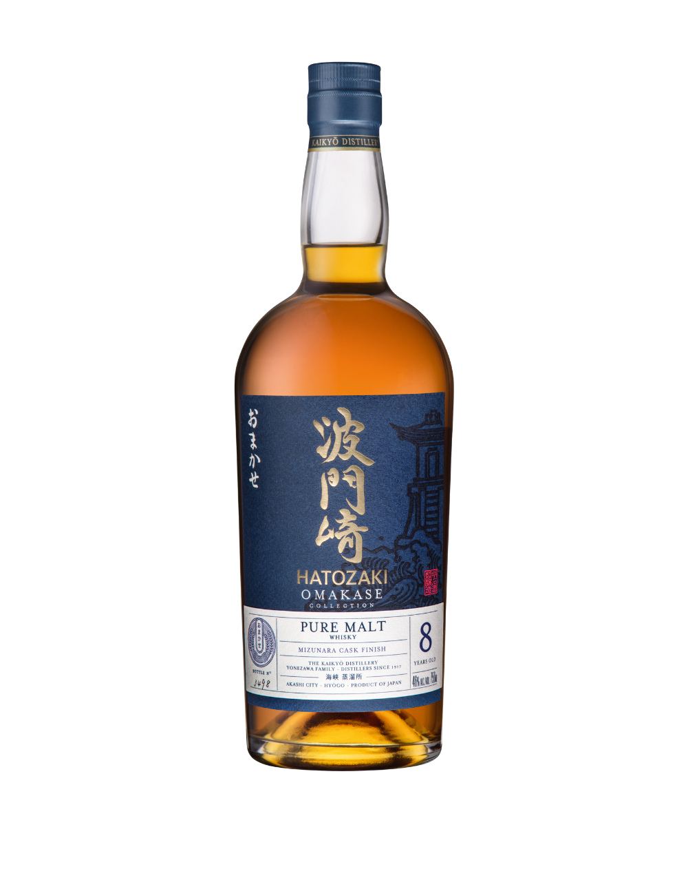 Hatozaki Pure Malt Japanese Whisky con astuccio - Kaikyo Distillery