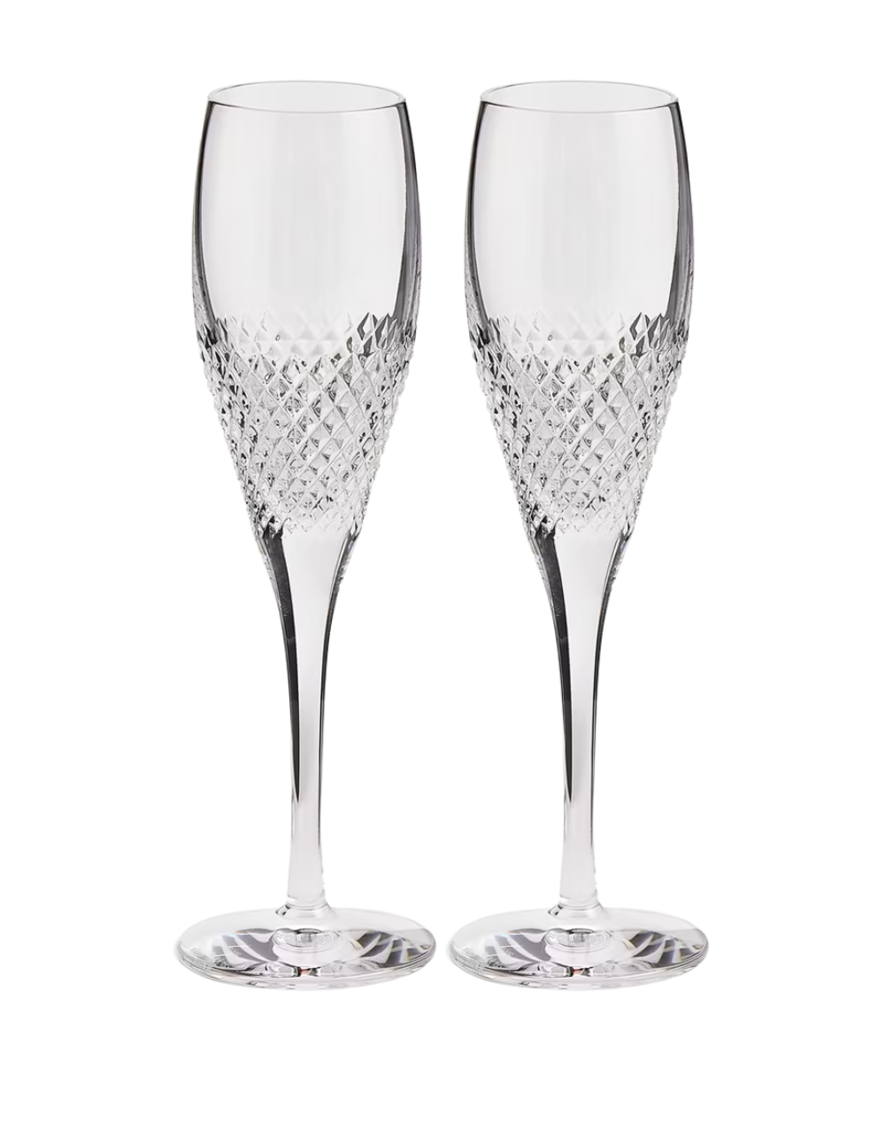 Diamond Mosaic Wine Glass, Set of 2 by Vera Wang for Wedgwood