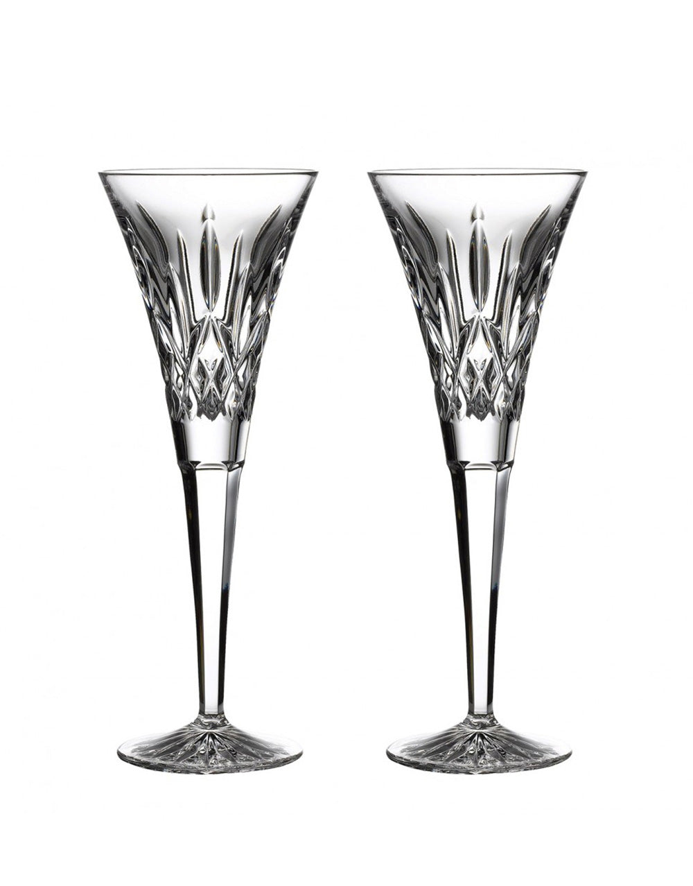 Williams Sonoma Waterford Lismore Black Martini Glasses, Set of 2